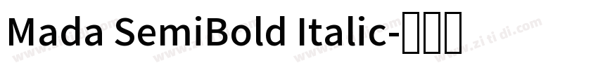 Mada SemiBold Italic字体转换